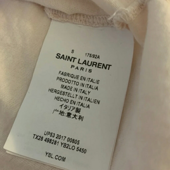 Authentic pink saint Laurent distressed tee shirt - Picture 4 of 8